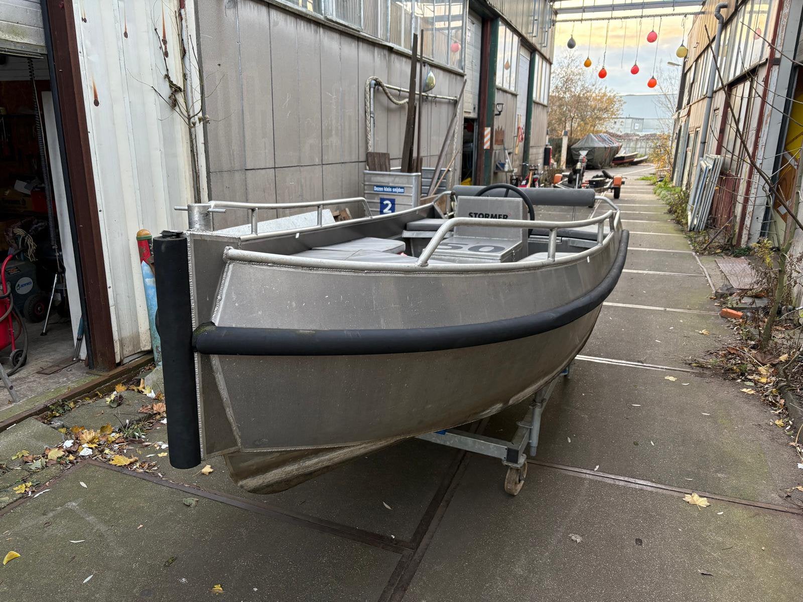Stormer tugboat 500 aluminium sloep, Watersport en Boten, Sloepen, Ophalen, Tender, Gebruikt, Binnenboordmotor