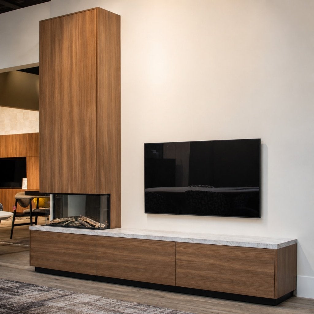 Haardmeubel showroommodel, 200 cm of meer, Ophalen of Verzenden, Zo goed als nieuw, 200 cm of meer
