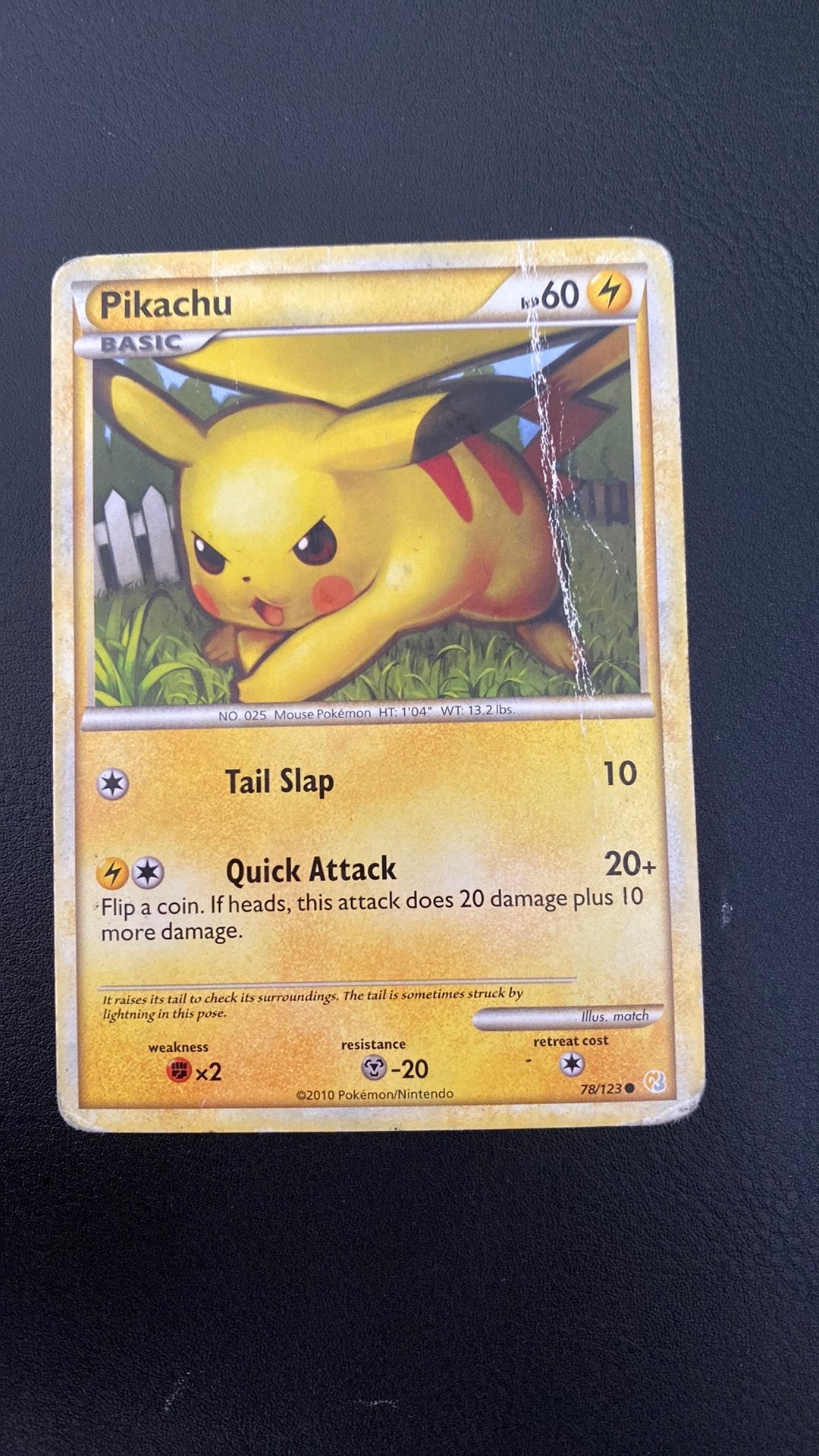 Pikachu 78 heart gold soul silver, Ophalen of Verzenden, Gebruikt, Losse kaart