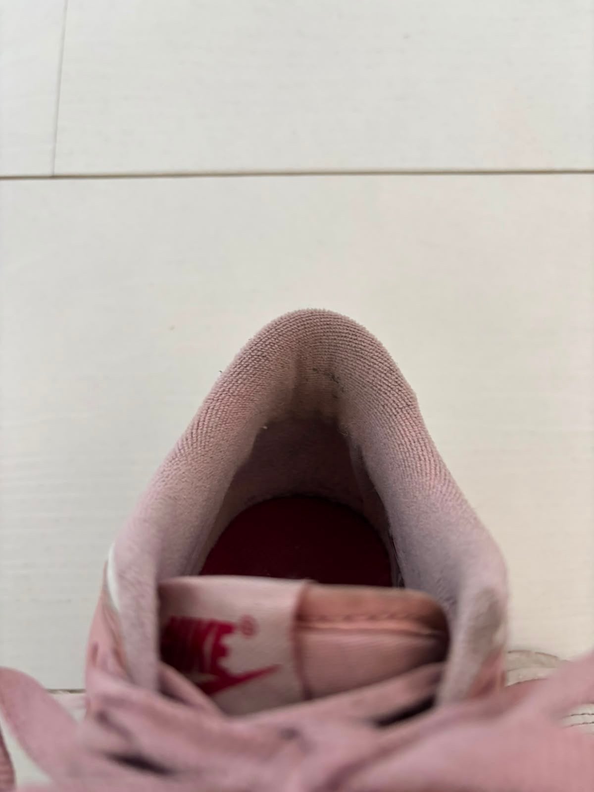 Roze Nike Dunk Low Sneakers - Gedragen, Gebruikt, Meisje, Sportschoenen, Ophalen of Verzenden