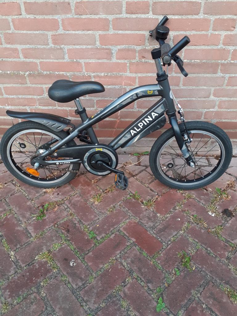 Alpina trial 16 inch nette kinderfiets, Ophalen, Terugtraprem, 16 tot 20 inch, Staal