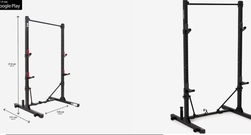 Sportrek Domyos inklapbaar + Gewichtenset HopSport Decathlon, Ophalen, Zo goed als nieuw, Krachtstation