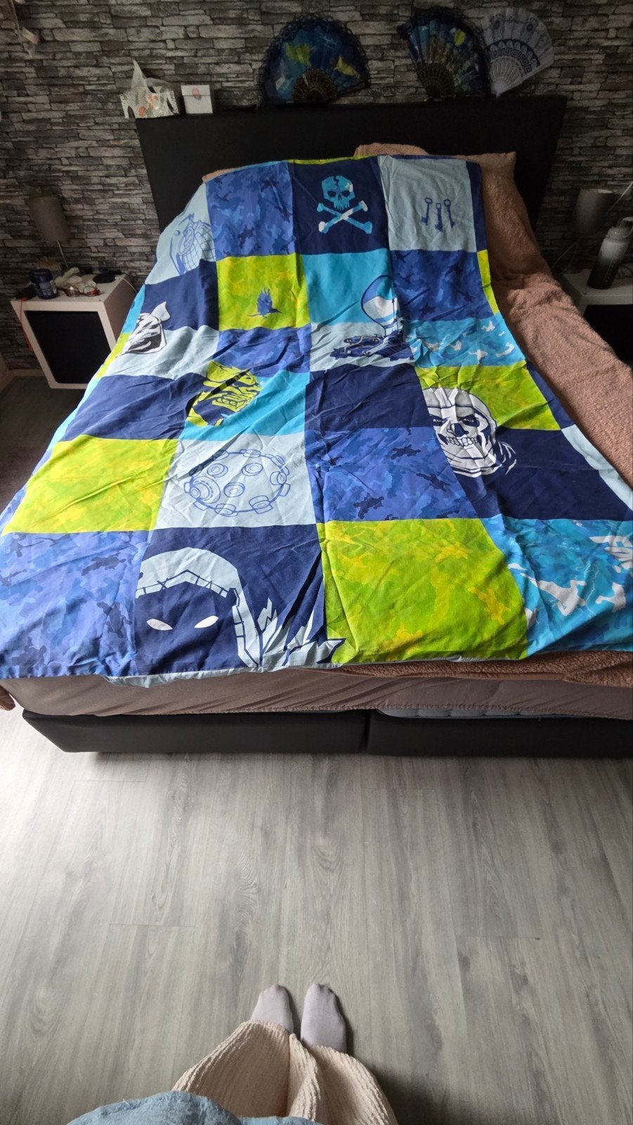 Fortnite Kinderdekbed 200x140, Gebruikt, Blauw, Dekbedovertrek, Ophalen of Verzenden