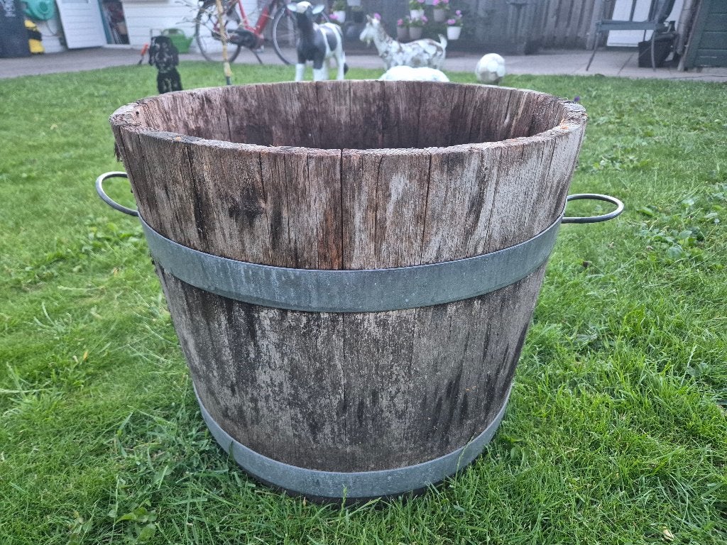 Mooie robuuste eikenhouten boter wijn / ton, perfecte staat., Ophalen of Verzenden