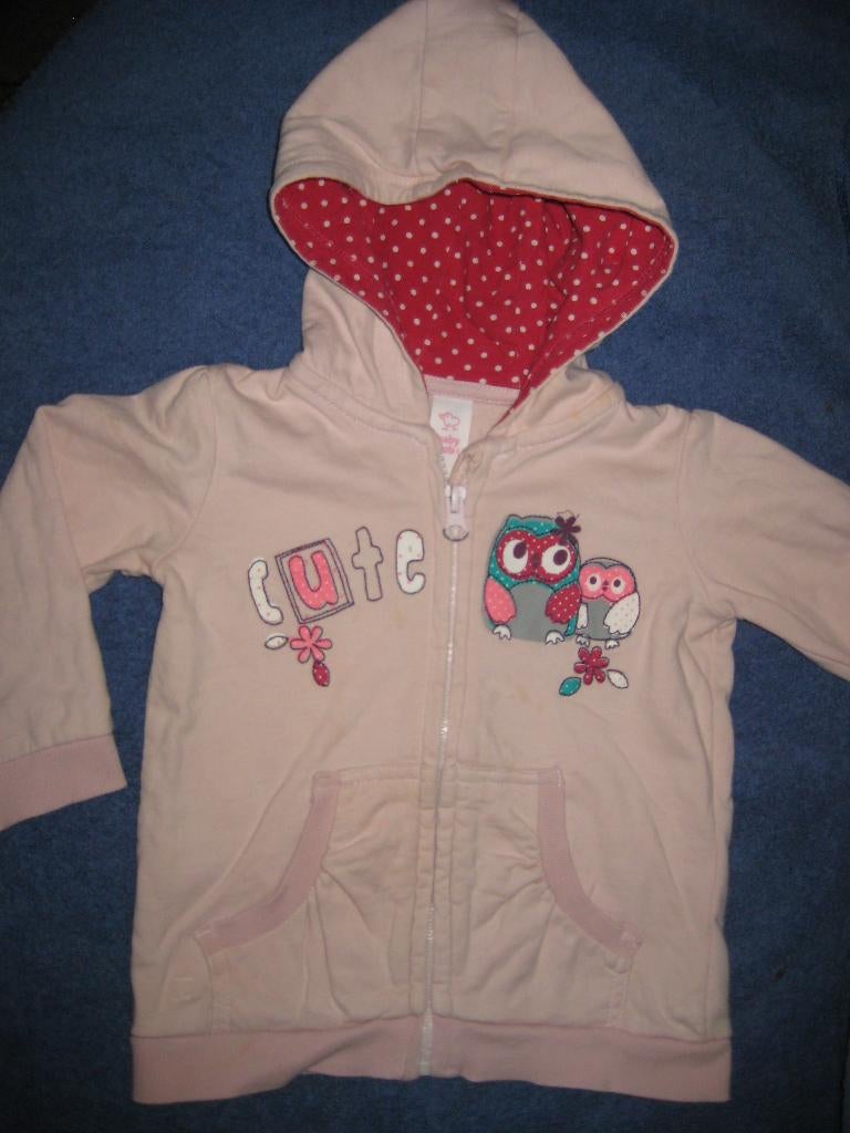 Roze jasje met capouchon, 86, Baby Club, Kinderen en Baby's, Babykleding | Maat 86, Ophalen of Verzenden, Zo goed als nieuw, Meisje