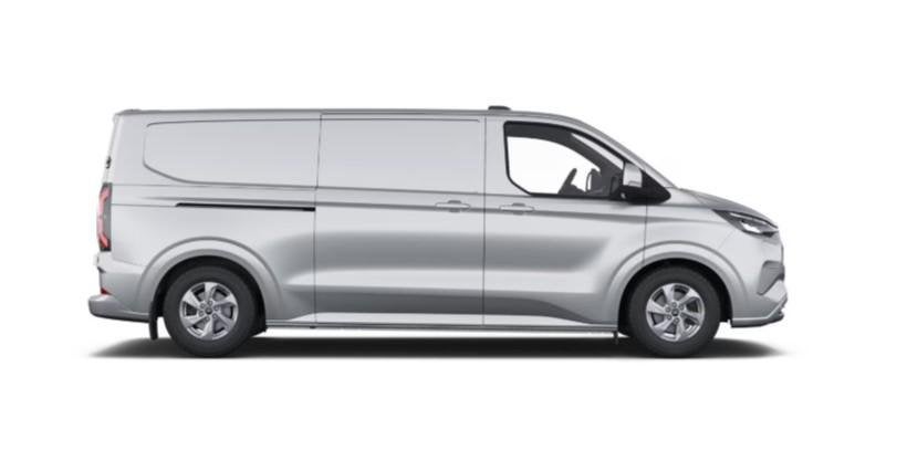 Ford E-Transit Custom 340 L2H1 Limited 71 kWh 218pk | Laadvl, Auto's, Automaat, Zwart, 71 kWh, Nieuw