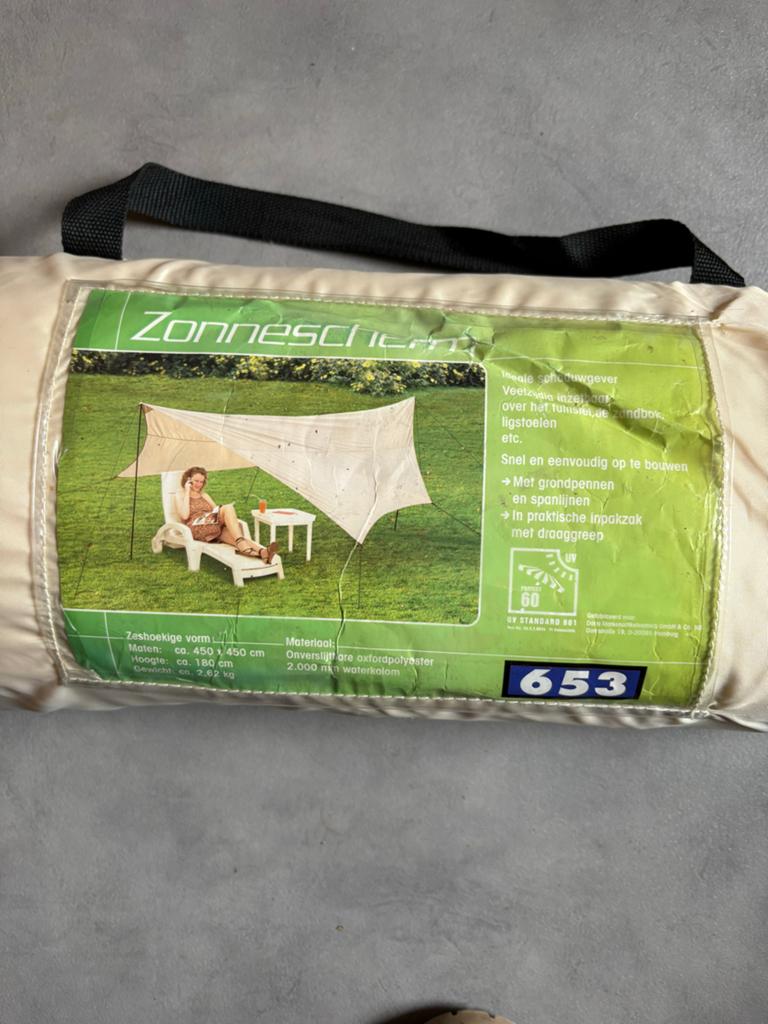Zonnescherm Zeshoekig - UV-bescherming 60, Tuin en Terras, Zonneschermen, Overige typen, Nieuw, Ophalen of Verzenden, 150 tot 300 cm
