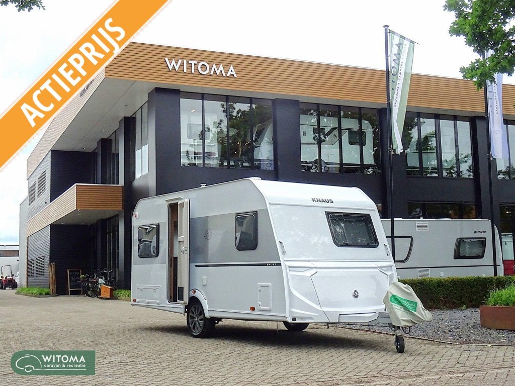 Knaus Sport 450 FU Sale € 2.361,- voordeel, Caravans en Kamperen, Caravans, Schokbreker, Rondzit, Bedrijf, Overige typen