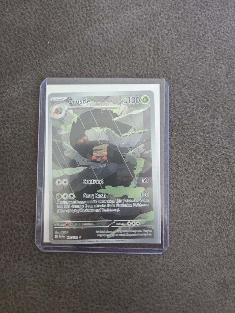 Pokemon kaart crustle, Ophalen of Verzenden, Zo goed als nieuw, Losse kaart, Foil
