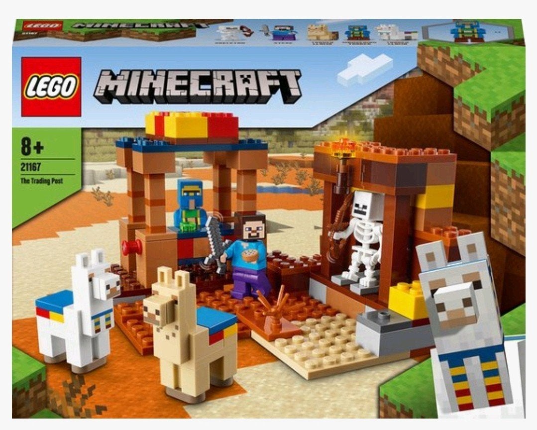 compleet, LEGO Minecraft 21167 The Trading Post, Ophalen of Verzenden, Zo goed als nieuw, Overige merken