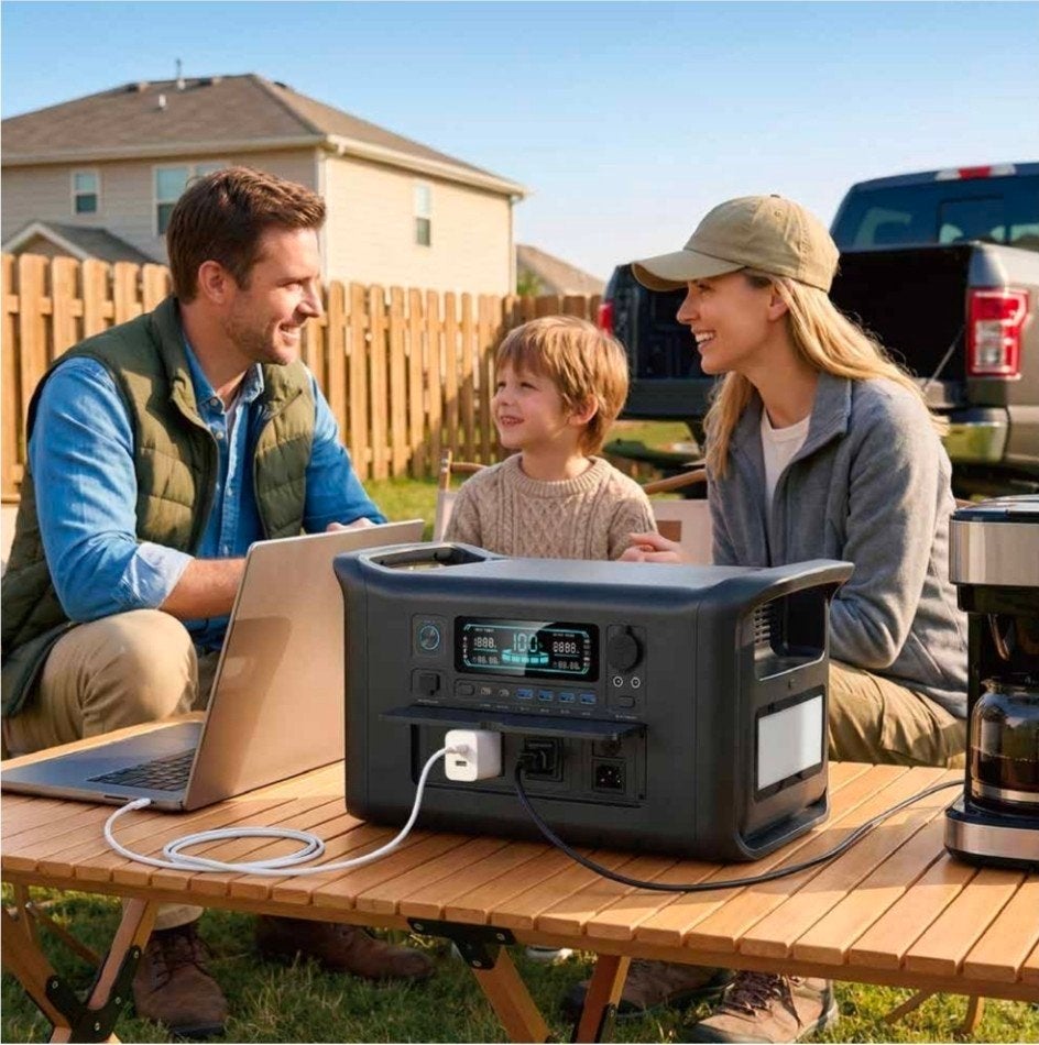Draagbare Powerstation AP1000 1024Wh / 1800W LiFePO4, Caravans en Kamperen, Verzenden, Nieuw