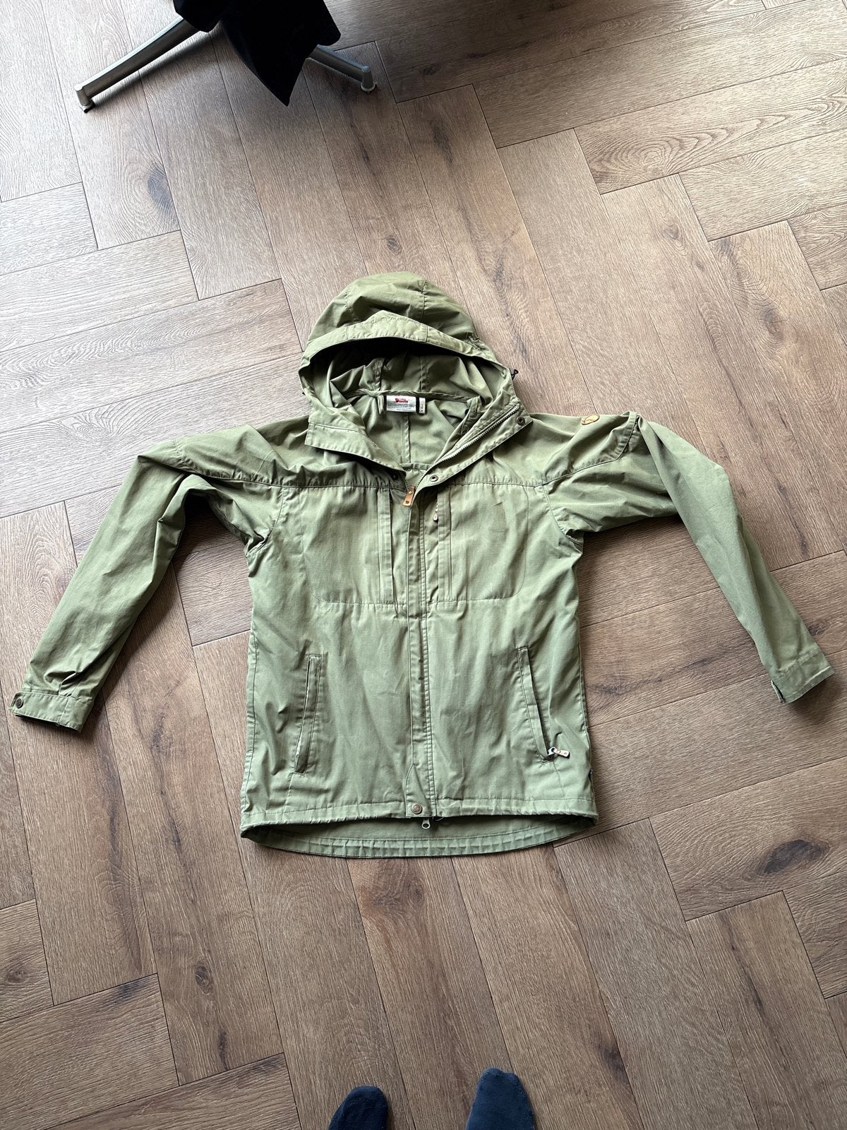 Fjällräven Skogso outdoor jas met capuchon - Maat M, Ophalen of Verzenden, Gedragen, Maat 48/50 (M), Groen