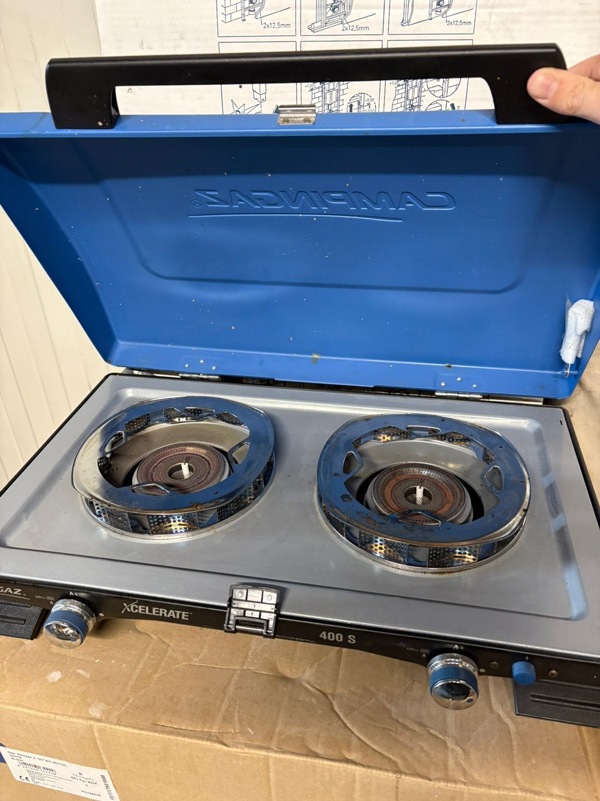 camping gas stel . nog nooit gebruikt, Ophalen, Nieuw