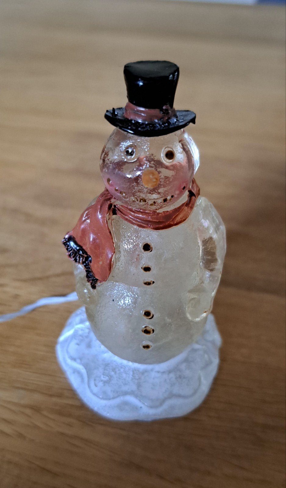Leuke sneeuwpop met verlichting., Ophalen, Zo goed als nieuw