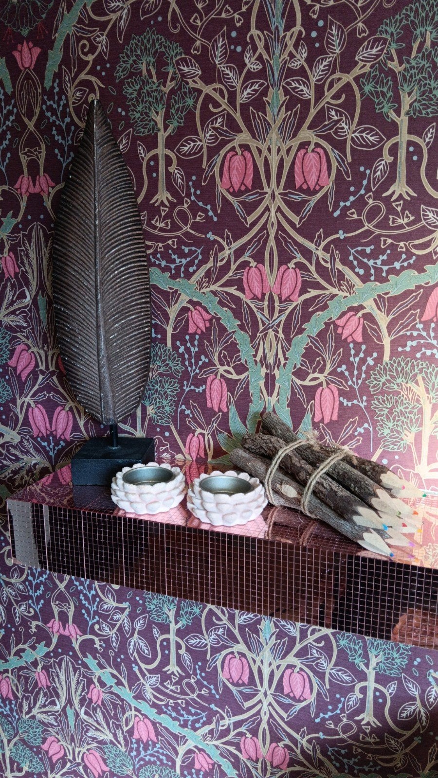 Leuk setje woonaccessoires, Bruin, Verzenden, Zo goed als nieuw, Kaars