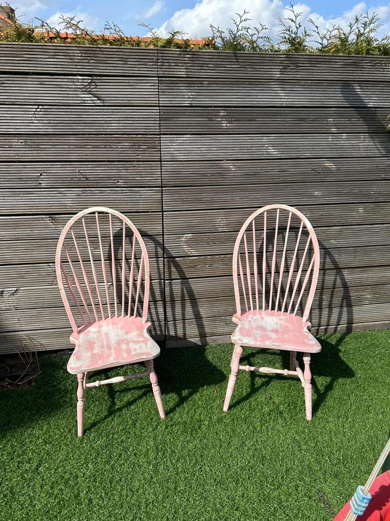 2 vintage Windsor houten stoelen, Ophalen