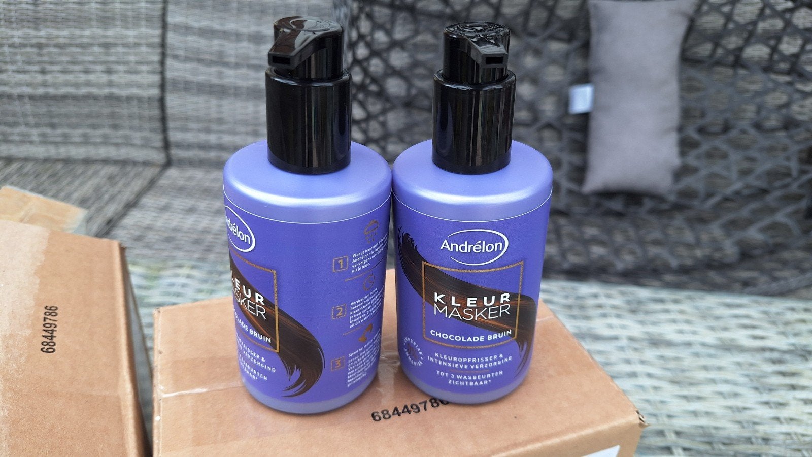 Andrélon kleurmasker Chocoladebruin, 6 x fles 200 ml, Nieuw, Ophalen of Verzenden, Nieuw, Shampoo of Conditioner