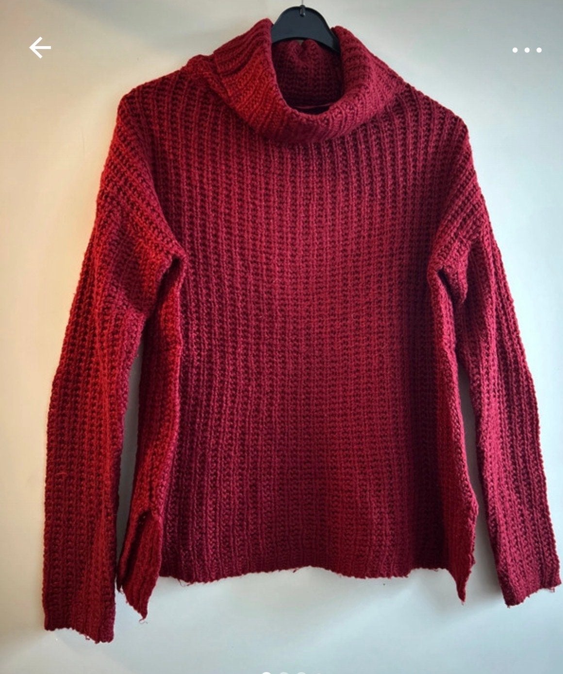 Dames Wijnrode Coltrui - Maat XS - Acryl, Ophalen of Verzenden, Zo goed als nieuw, Maat 34 (XS) of kleiner, Rood