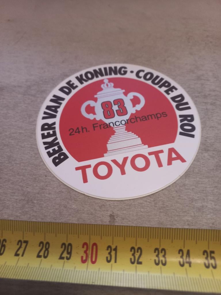 Beker van de koning coupe du rol toyota 24h francorchamps 83, Ophalen of Verzenden