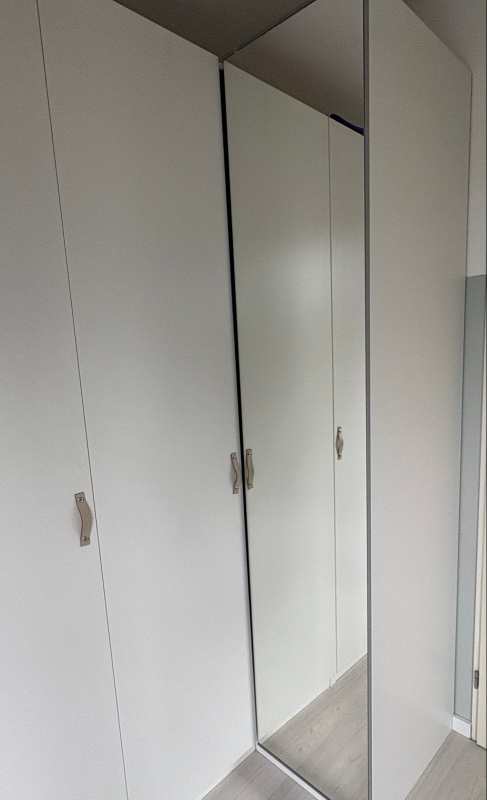 Ikea PAX hoekkledingkast vv spiegel en planken 100x60 150x60, Ophalen, 100 tot 150 cm, 200 cm of meer, Zo goed als nieuw