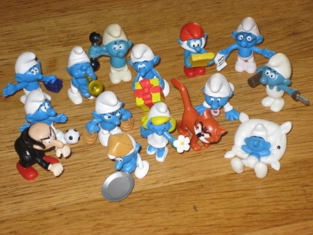 Smurfen AH hele set 15 stuks, Verzamelen, Ophalen of Verzenden, Zo goed als nieuw, Verschillende Smurfen, Poppetje, Figuurtje of Knuffel