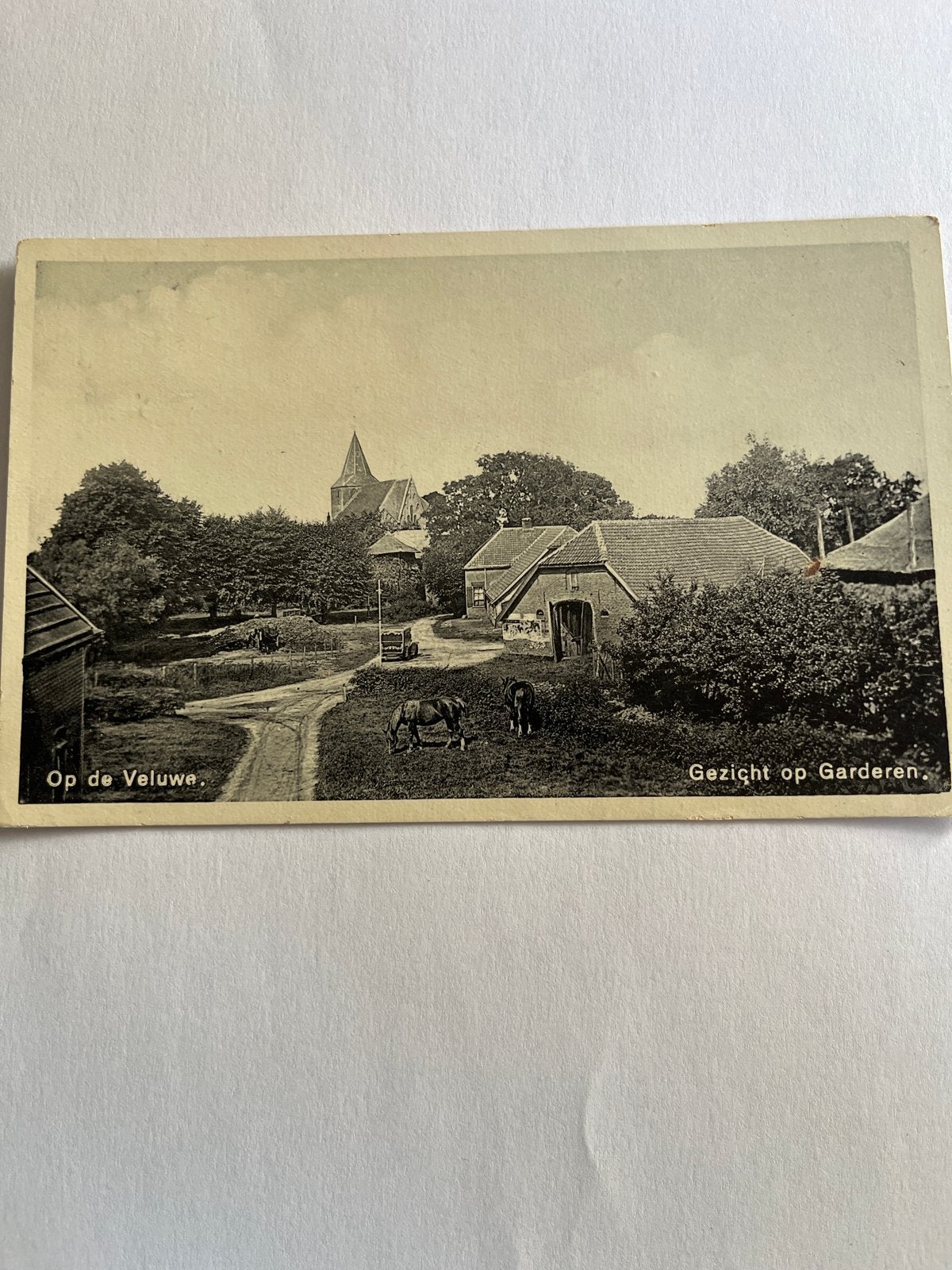 Ansichtkaart Garderen op de Veluwe (1936), Verzenden, 1920 tot 1940, Gelopen, Gelderland