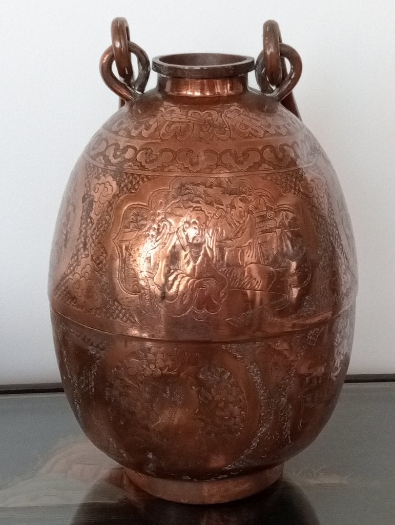 antieke koperen waterpot China/Japan?, Ophalen