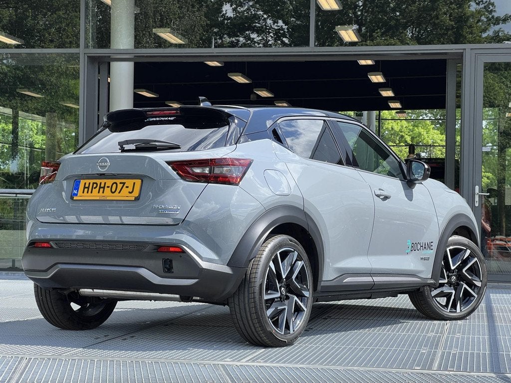 Nissan Juke 1.6 Hybrid N-Design 143PK | DEMO, Auto's, Nissan, Stof, Bedrijf, Hybride Elektrisch/Benzine, SUV of Terreinwagen