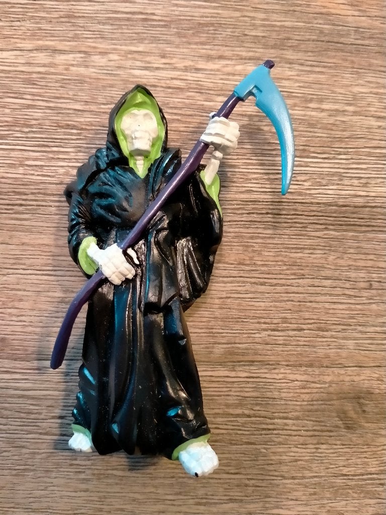 Magere Hein Grim Reaper man met de zeis pvc figuur film, Verzenden, Zo goed als nieuw