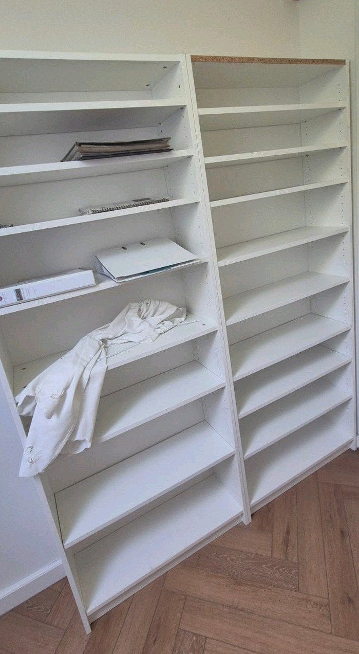 3 witte Billy boekenkasten met aanpassingen voor plint, Ophalen, Gebruikt, 200 cm of meer, 50 tot 100 cm