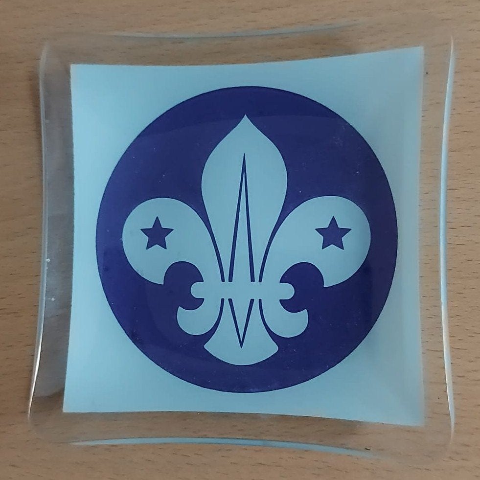 scouting glazen schaaltje met Wereld Scouting embleem, Ophalen of Verzenden, Nieuw, Overige typen