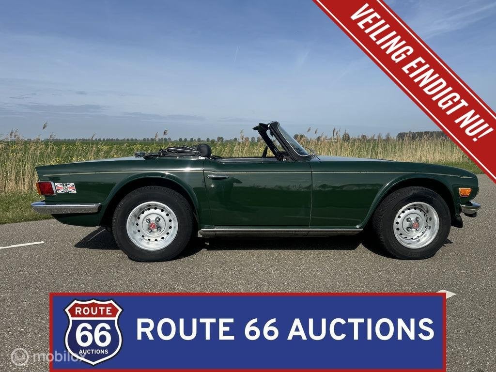 Triumph TR6 | 1976 | Route 66 Auctions, Auto's, Overige carrosserieën, Triumph, Zwart, Bedrijf