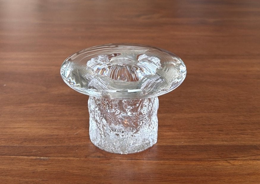 Kristallen kandelaar paddenstoel, 7 cm, Overige merken, Ophalen of Verzenden, Glas