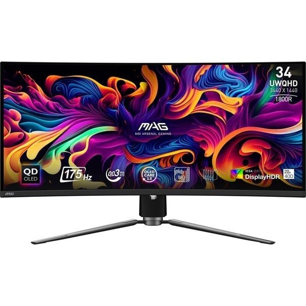 msi mag 341cqp-qd-oled 3440 × 1440 ultrawide 175hz 34 inch, Computers en Software, Monitoren, HDMI, MSI, Zo goed als nieuw, Overige typen