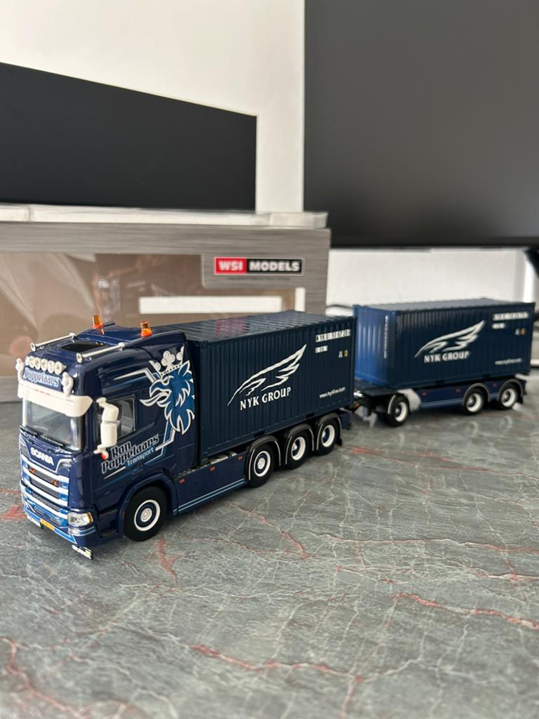WSI scania combi poppelaars, Ophalen of Verzenden, Zo goed als nieuw, Bus of Vrachtwagen, Wsi