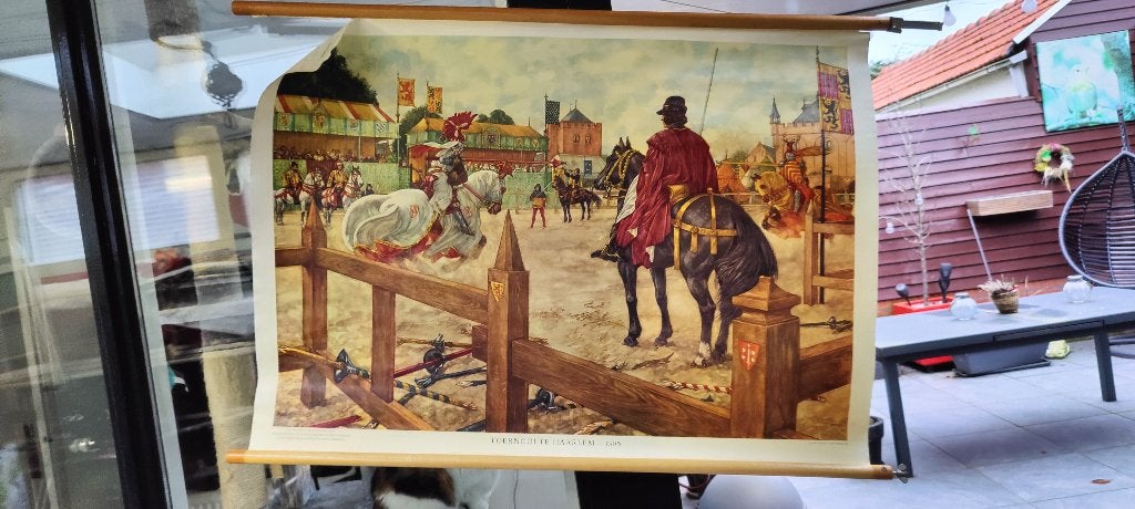 Schoolplaat toernooi Haarlem item 12, Ophalen of Verzenden, Geschiedenis