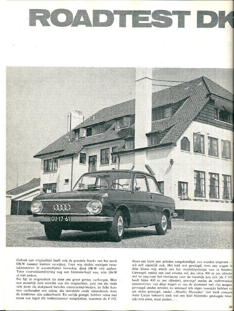 Autovisie test DKW F102 1964, Ophalen of Verzenden, Gelezen, Overige merken