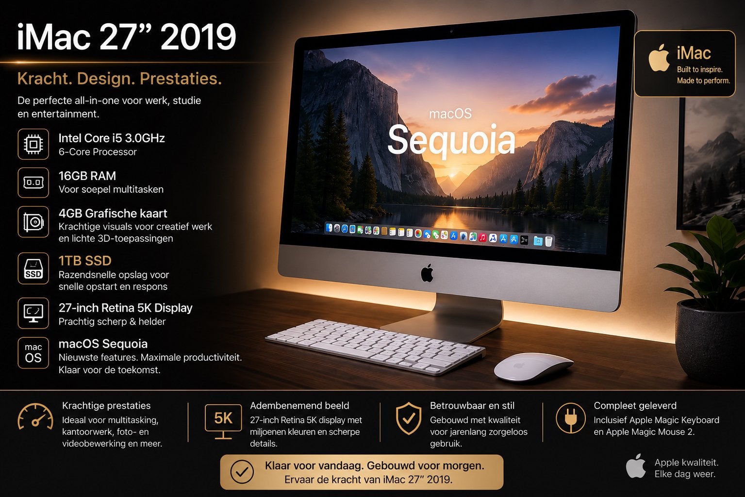 ️ Apple iMac 27” 2019 – Krachtig, klaar voor gebruik!, Computers en Software, SSD, IMac, Ophalen of Verzenden, Zo goed als nieuw