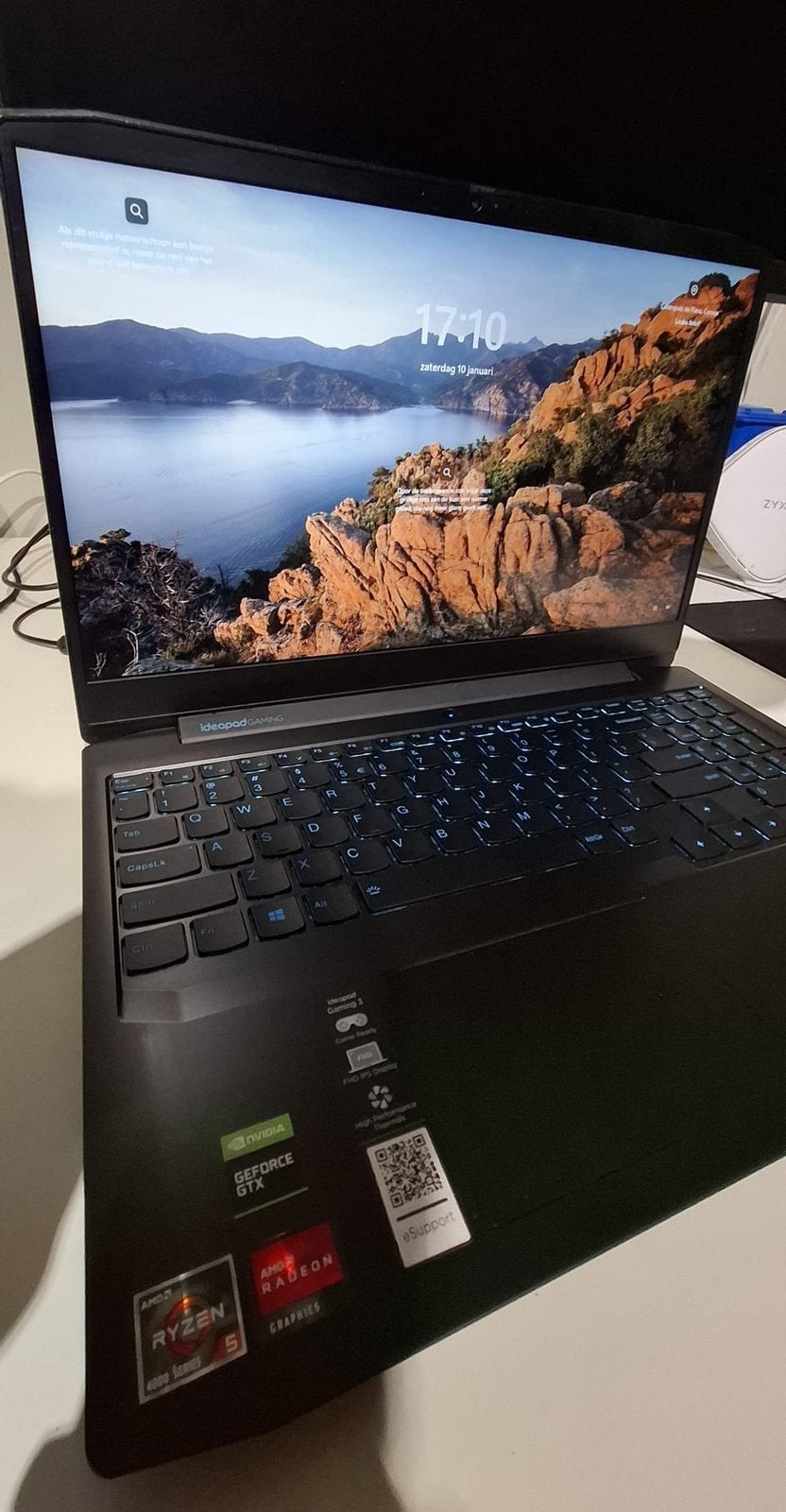 Lenovo IdeaPad Gaming 3 15ARH05 AMD Ryzen 5 4600H. GTX 1650, 2 tot 3 Ghz, 15 inch, Ophalen of Verzenden, Zo goed als nieuw