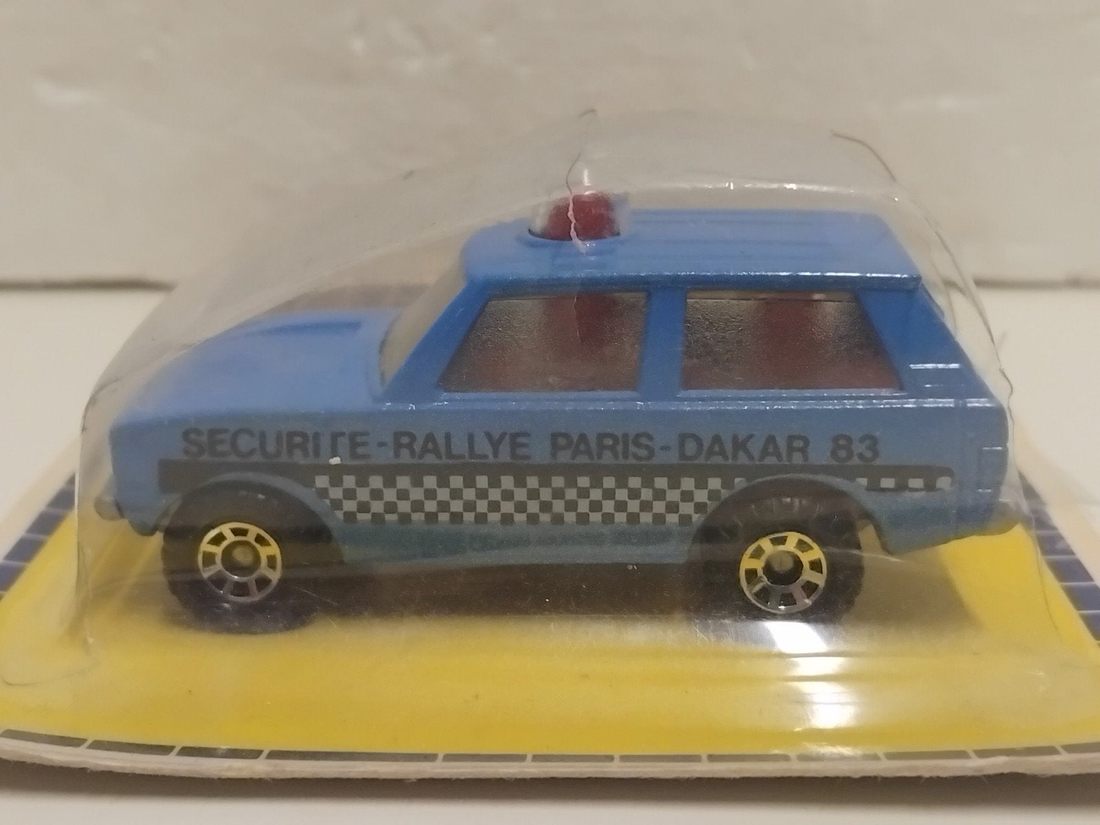 Hungary Matchbox Rare Range Rover Paris Dakar blauw 3INCH, Ophalen of Verzenden, Zo goed als nieuw, Auto