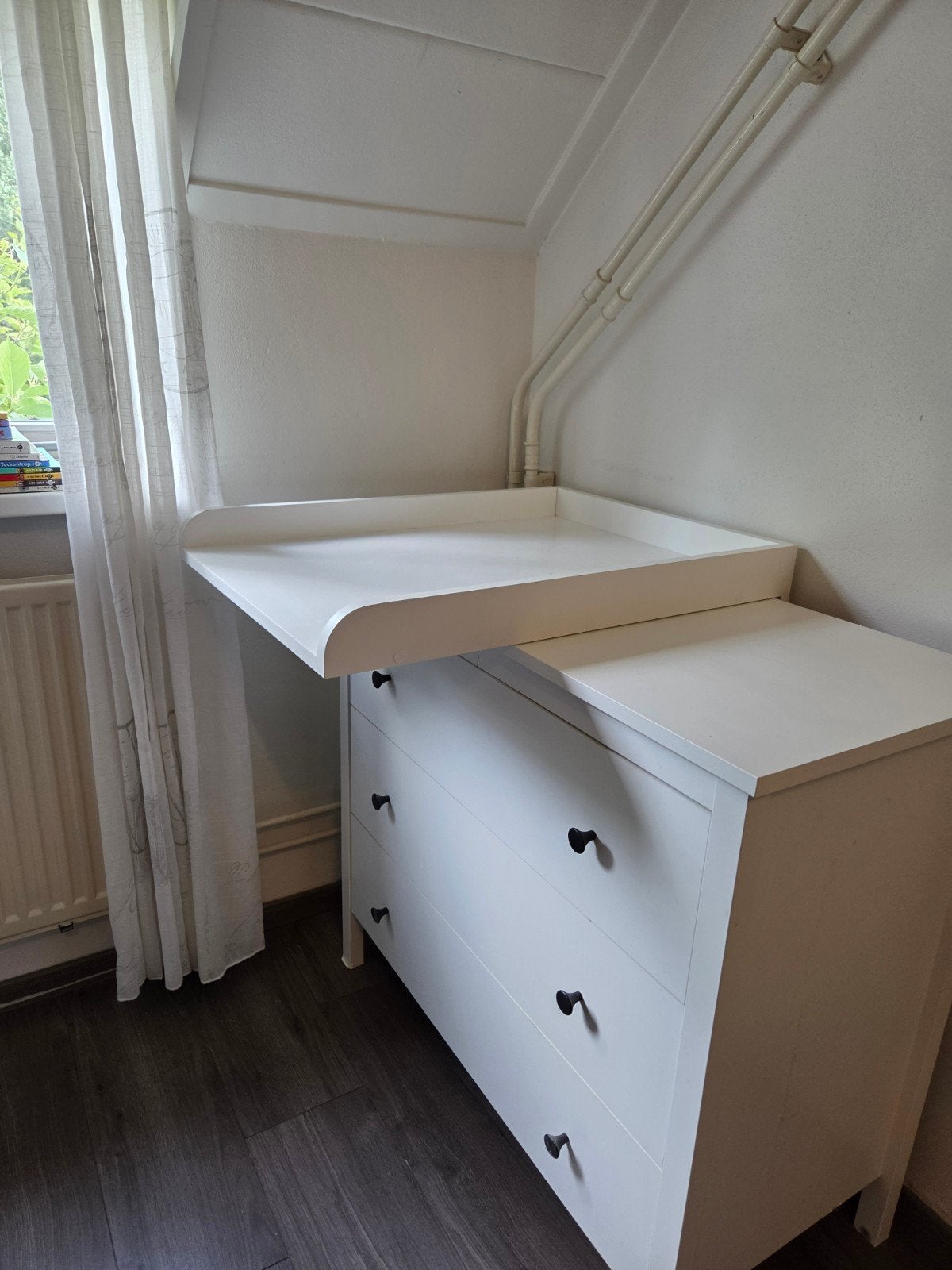 Wit commode opzetstuk / aankleedblad 70 x 54 cm, Huizen en Kamers
