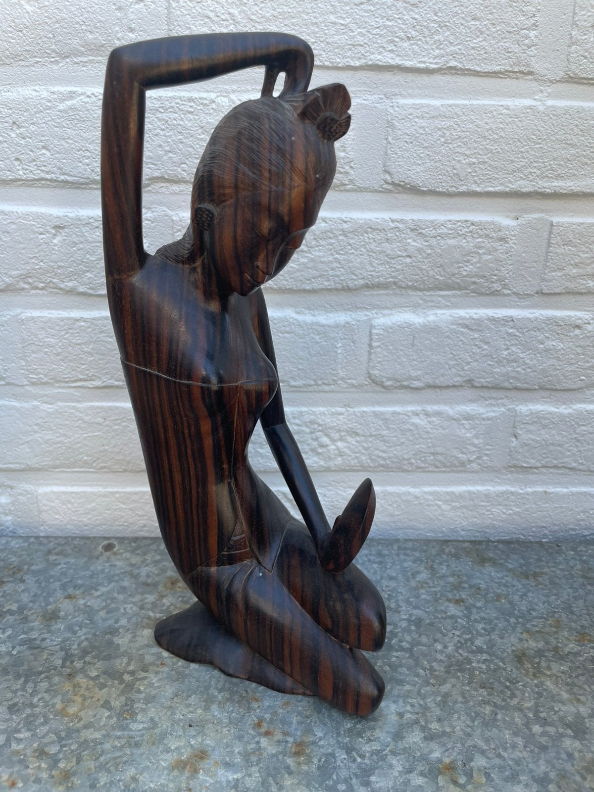 Beeld balinees coromandel hout jaren 40 Art Deco, Antiek en Kunst, Houtsnijwerk, Art deco, Ophalen of Verzenden, Handgemaakt