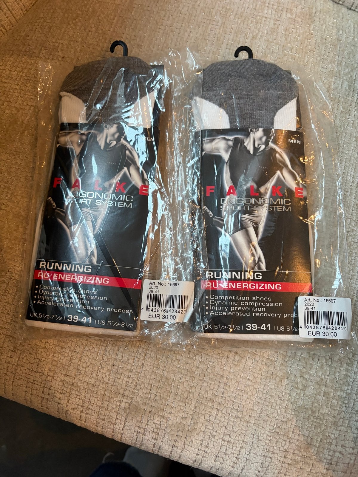 Falke Energizing hardloopsokken (2 paar), Ophalen of Verzenden, Nieuw, Maat 39 t/m 42, Wit