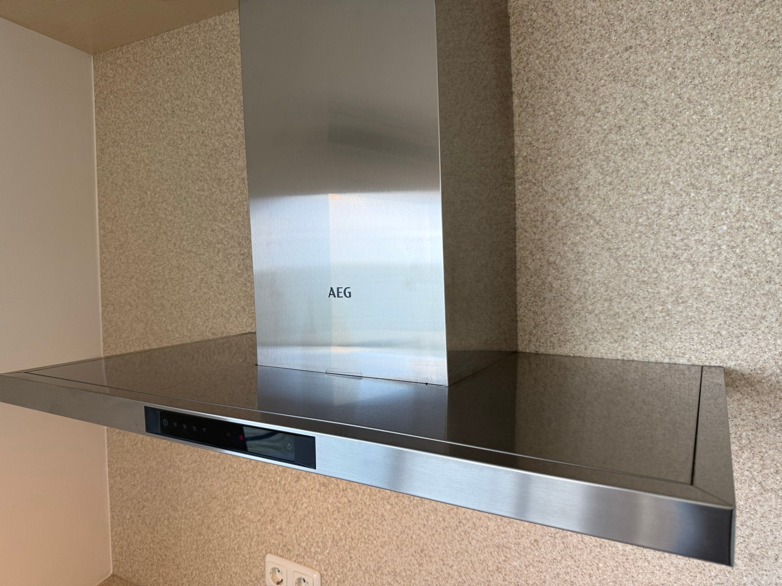 AEG RVS schouwafzuigkap met touchbediening en verlichting, Witgoed en Apparatuur, Ophalen, Gebruikt, Wandschouwkap