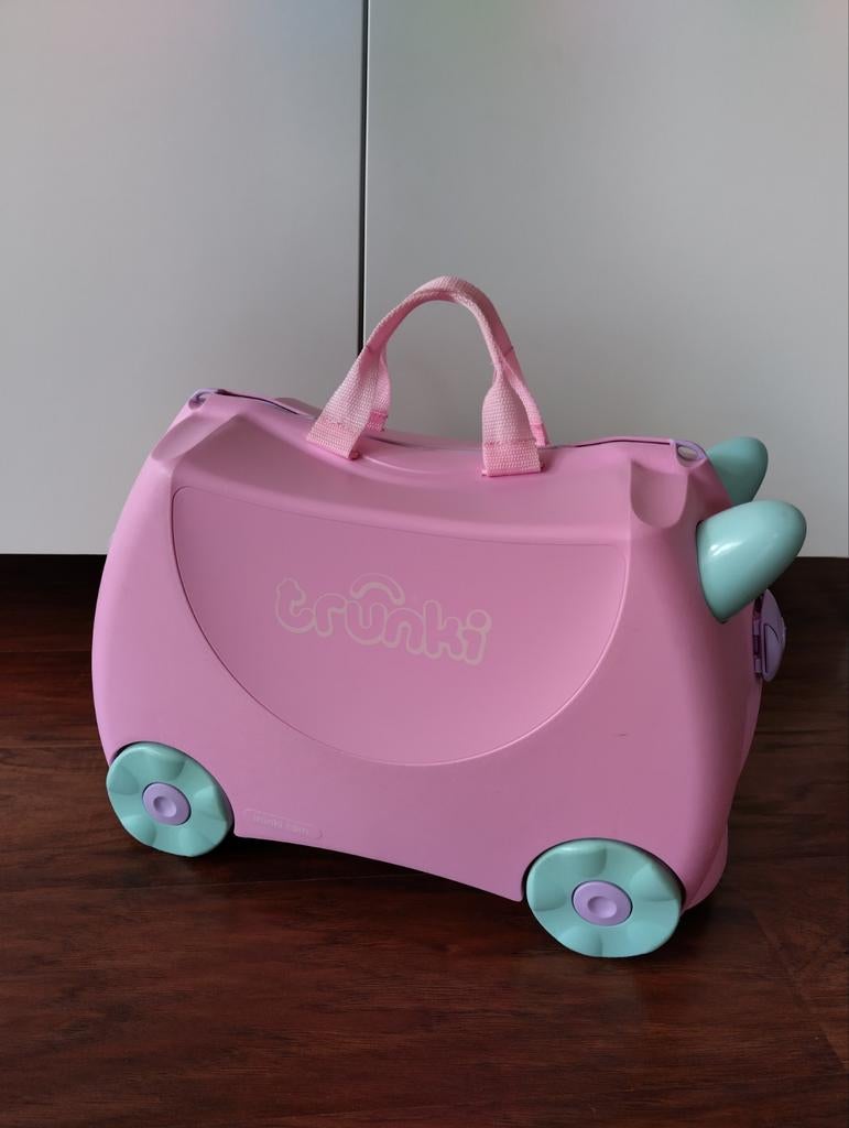 Roze Trunki Kinderkoffer - Ideaal voor Reizen, Gebruikt, Hard kunststof, Minder dan 50 cm, Minder dan 35 cm