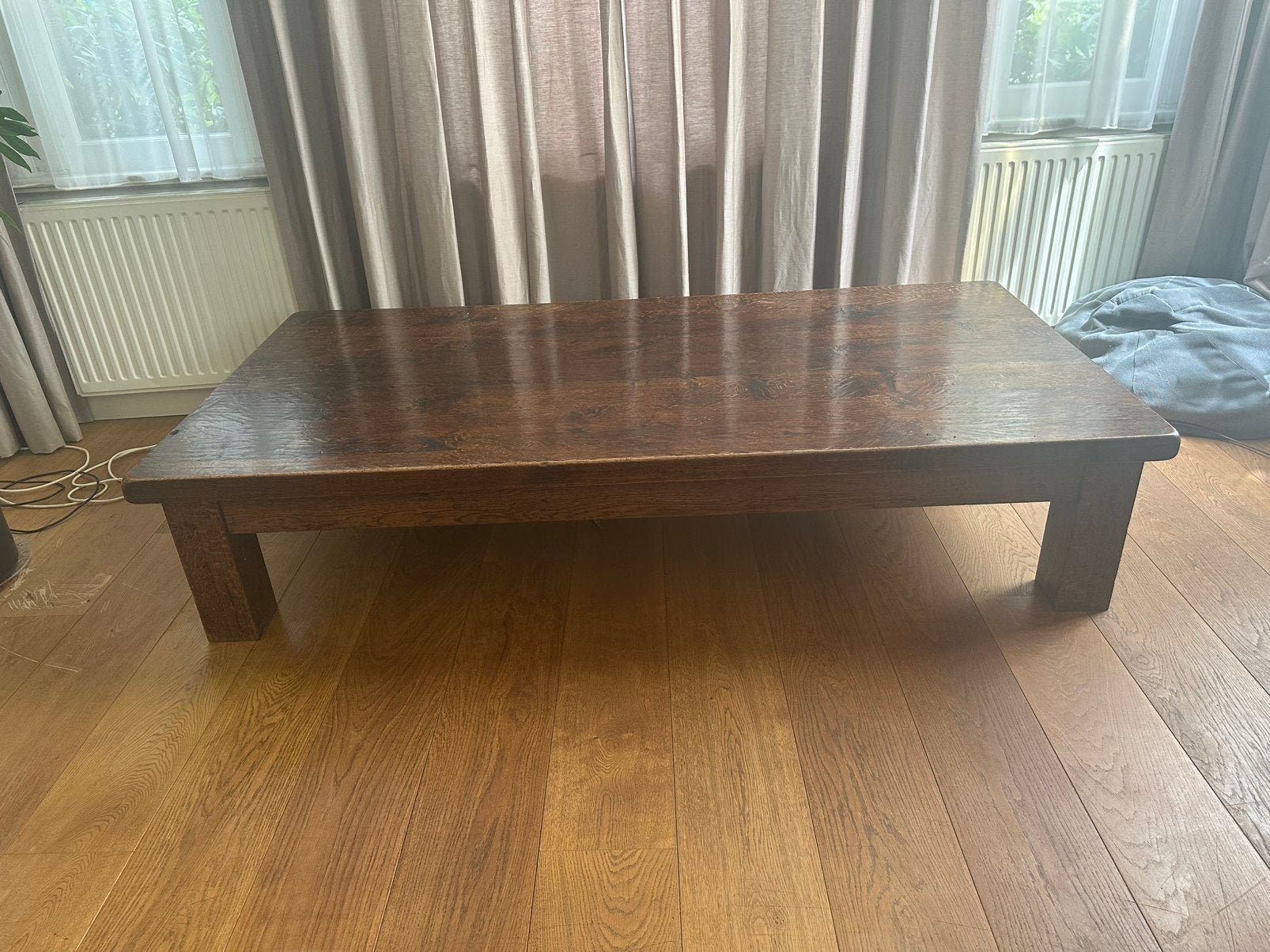 Houten salon tafel, Ophalen, Gebruikt, 50 tot 100 cm, 150 tot 200 cm