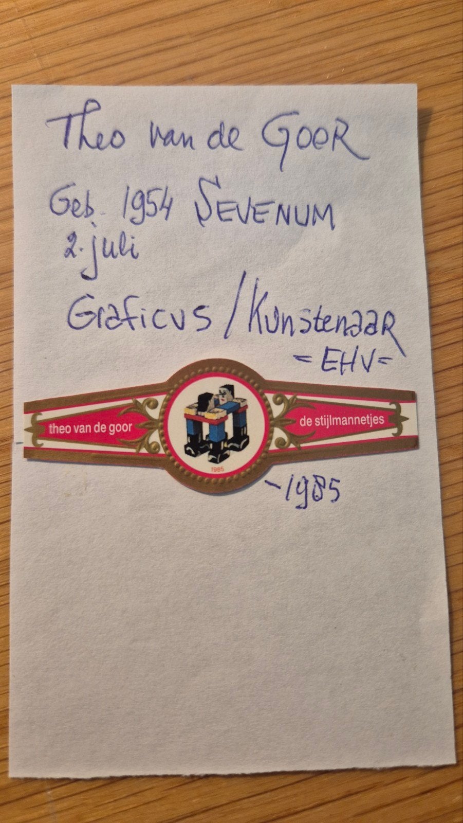Sigarenbanden, Ophalen, Zo goed als nieuw, Sigarenbandjes