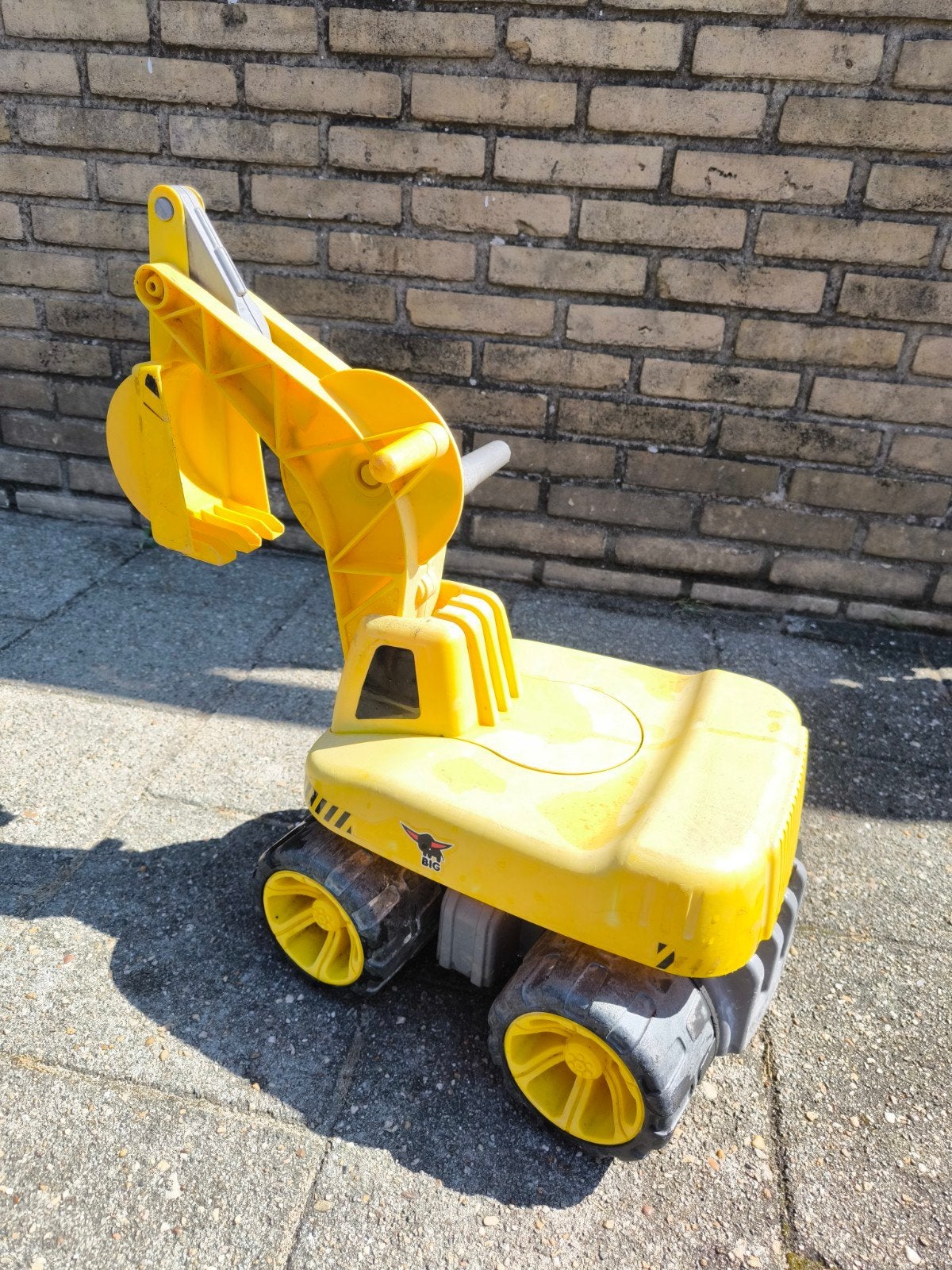 Gele BIG zandkraan voor uren speelplezier, Ophalen, Gebruikt