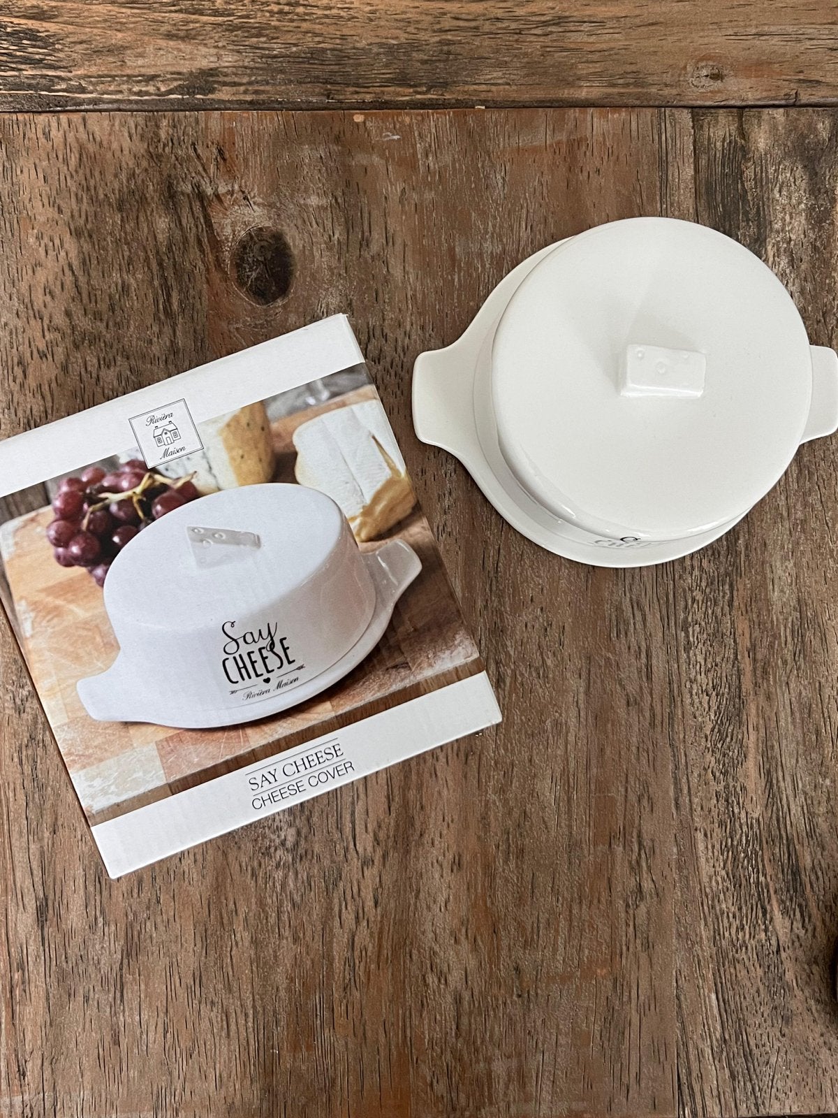 Riviera Maison Kaasstolp 'Say Cheese' - Nieuw in doos, Overige typen, Nieuw, Ophalen of Verzenden, Steen/keramiek