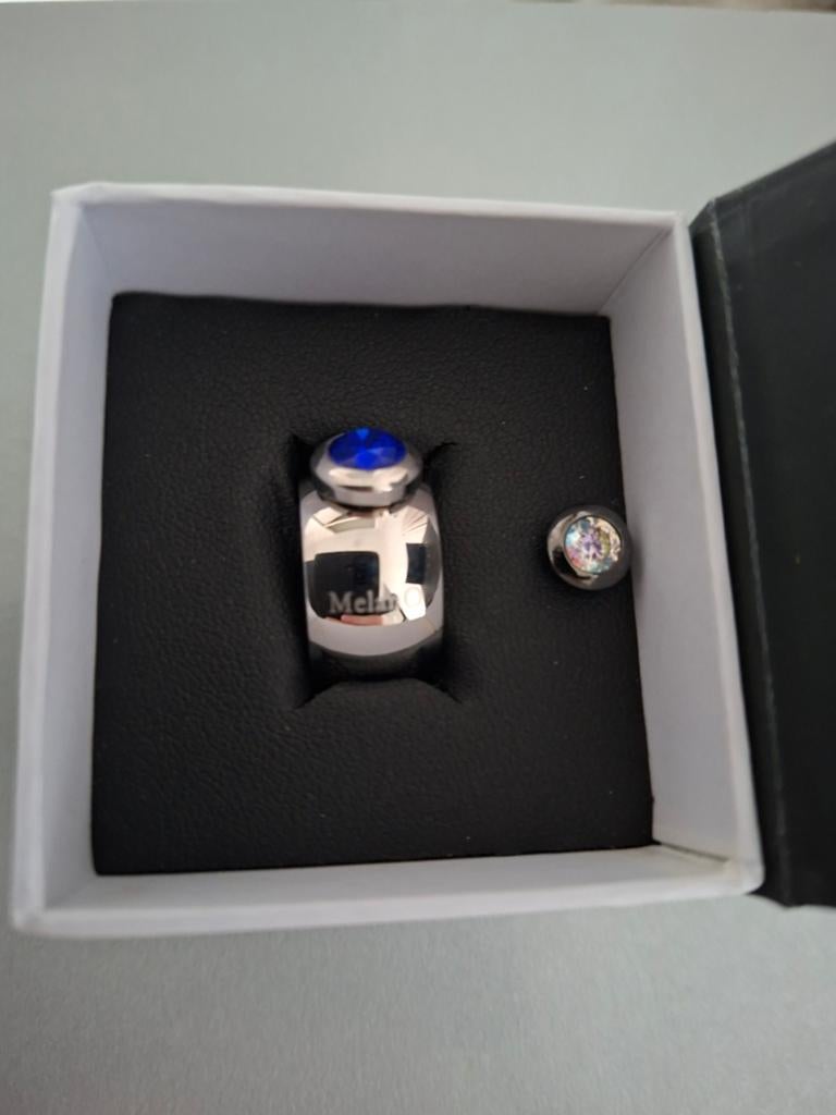 Prachtige melano ring in originele doosje, Ophalen of Verzenden, Dame, Zilver, Kleiner dan 17